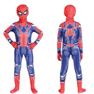 KIds Ault Avengers Endgame Iron Spiderman Peter·Parker Cosplay Costume Halloween Jumpsuit (4)