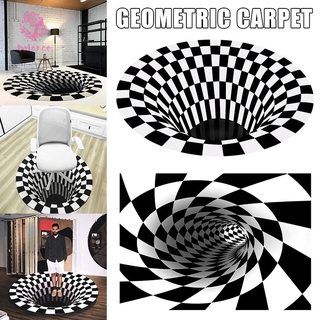 Vortex Illusion Rug 3D Trap Effect Printing Carpet Bedroom Living Room Study Room Floor Mat