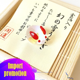 ☄Japan Sensoji Temple Red-eared Snow Rabbit Gold Foil Omori Pendant Good Fortune Happiness Lucky Gua (1)