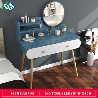 GM Home Bedroom Dressing Table with Drawers & Mirror, No Chair & No LED 80*40*120 cm