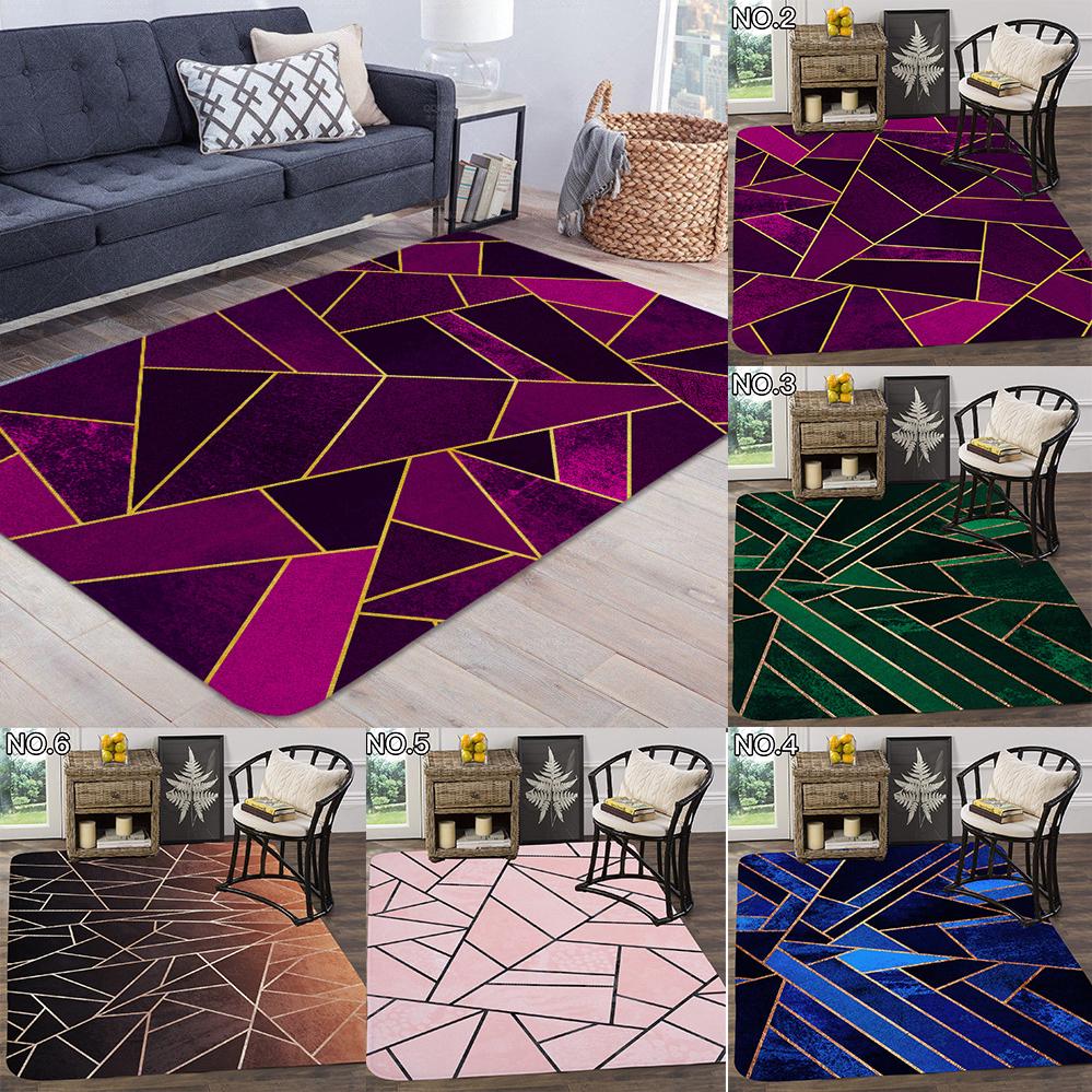 Carpet Living Room Geometric Gold Carpet Rugs，Nordic Style