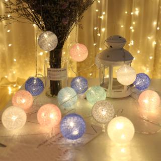 #Growfonder#2.5M LED USB Cotton Ball String Light Atmosphere Bulb Home Wedding Party Decor