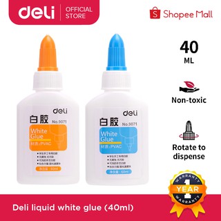 Deli 9071/9070 White Glue Assorted Color 1Pc 40ml/60ml