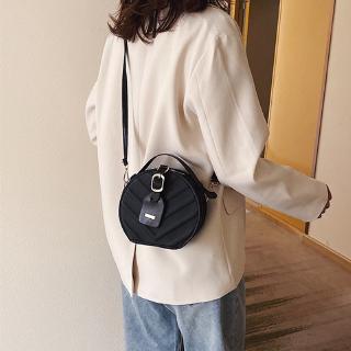 Ladies Small Round Bag Wild Texture Shoulder bag Multifunctional Crossbody (9)