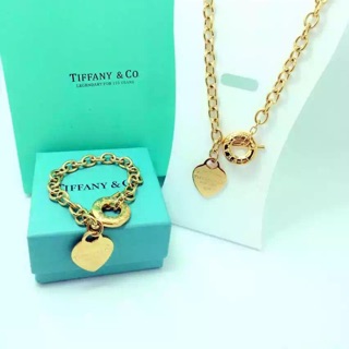 [TYshop]316L Stainless Steel 18k Gold T Set