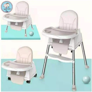 Foldable High Chair Booster Seat For Baby Dining Feeding, Adjustable Height & Removable Legs