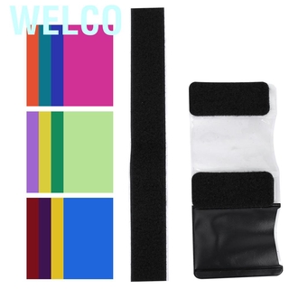 Welco Universal 12 pcs Colors Filter Paper for Cameras Top Flash Lamp Color Cards Kit