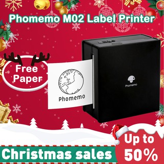 ☆ Phomemo M02 Pocket Printer- Mini Bluetooth Wireless Portable Mobile Printer Thermal Printer Compat