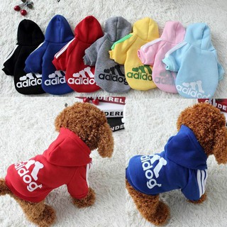 Adidog Clothes Pet Dog Clothes for Small Medium Dogs Cotton Hooded Sweatshirt Pet Jacket