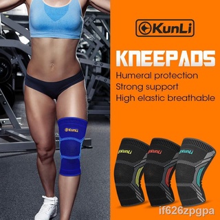 ∋✵Kunli Knee Pad Safety Sports Knee Support Breathable 3D Weaving Elastic basketball Knee Protector