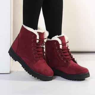 Women Warm Snow Ankle Boots Heels fashion platform Winter Shoes (1)