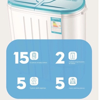 ◐♨Double tub mini washing machine Small semi-automatic double tub washing machine 3.6kg Capacity Was (8)