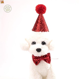 【Ready Stock】⊙✸△Pet Hat Bow Suit Party Decoration Dog Accessories