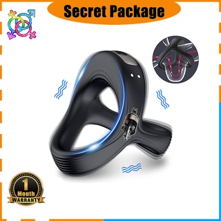 【One month warranty】Male Vibrator Penis Ring Delay Ring Massager Adult Couple Sex Toys (1)
