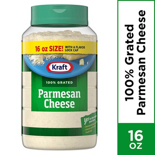 Kraft Grated Cheese, Parmesan Cheese, 16 oz Jar, 453g