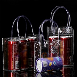CF PVC Leak-proof Wine Gift Bag Transparent Champagne Ice Bag Portable Drinks Chiller