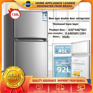 Two doors small 4.8Cu ft refrigerator chilled frozen home dormitory office rental apartment energy