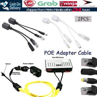 【Ready Stock】♣POE Injector Splitter Kit POE Adapter Cable RJ45 Cable Connectors Passive Power Cable