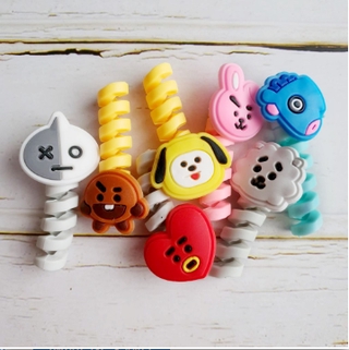 BTS BT21 data line protection cover mobile phone charging line anti-folding