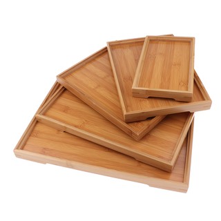 Japanese-style Multi-sizes Bamboo Tea Breakfast Serving Trays / Craft Plain Wood Platter