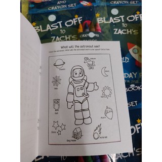 10pcs. Outer Space Coloring books with crayons (7)