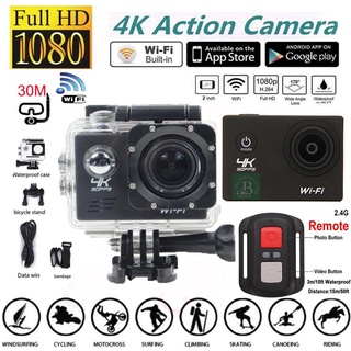 Boston Home B5 4K WIFI +WRIST RF Sports Action Camera, Ultra HD Waterproof Cam 16MP DV Camcorder wit