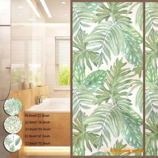 ❄SC❄House Window Films Self-adhesive Frosted Leaves Glasses Stickers Matte Pads (1)