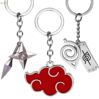LANFY Red Cloud Naruto Key Rings Metal Naruto Symbol Keyholder Car Key Rings Car Key Chain Bag Pendant Gift Special Keychain Keychains Cartoon Naruto