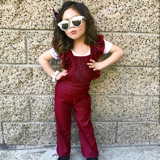 Children Girl Velvet Pleat Rompers Jumpsuit Playsuit Clothes (1)