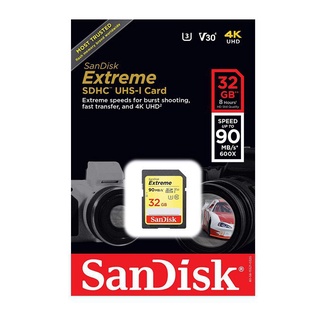 【Fast Delivery】sandisk memory cardSanDisk Extreme 90MB/s SDHC/SDXC UHS-I , C10 16GB/ 32GB SD Card