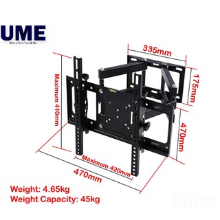 UME 26"-55" Universal Flat Panel TV Wall Mount Adjustable Angle Holder Bracket CP402 COD (5)