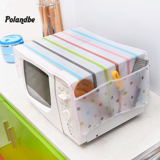 ♦po Kitchen Microwave Cover Waterproof Oil-proof Anti-dust Protector with Pockets (7)