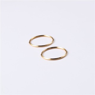 A flying saucer ring female Japanese and Korean trendy titanium steel 18k gold plated ring simple net red with the same fine smooth joint tail ring