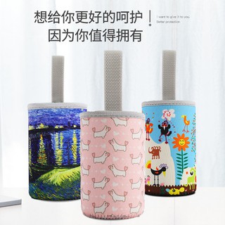 ✡ℱLarge and small capacity glass thermos cup Universal Cup cover protective cover anti-drop anti-hot