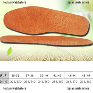 [TOPL]1Pair breathable leather insoles women men ultra thin deodorant shoes