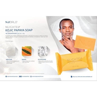 body care✟☈♗NWORLD Nlighten Kojic Papaya with Glutathione Soap Whitening Good for Oily Skin (135g) (2)