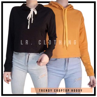 Freesize Trendy Croptop Hoody S -Semi Large (lr.clothing)