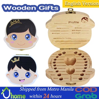 baby mom ✣【SOYACAR】Baby Tooth Box Wooden Teeth Storage Box Umbilical Cord Save Case Memory Box Tooth