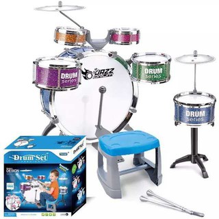 Today Market Jazz Drum Set With Chair Musical Toy Instrument for Kids best gift kids