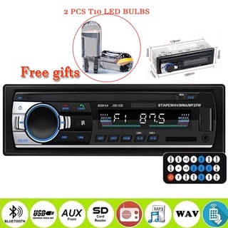 ☫[Free Gifts]1 Din Car Stereo Bluetooth Car Radio Mp3 Player Power Amplifier Usb/Sd/Aux-In/Fm/WMA