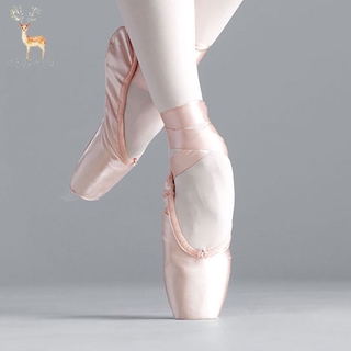 Genius Baby* Adult Kids Ballet Shoes Satin Girls Women Professional Dance Shoes with Ribbons (2)