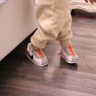 100% Original Nike Cortez Kenny IV White Gray Kids Shoes (7)