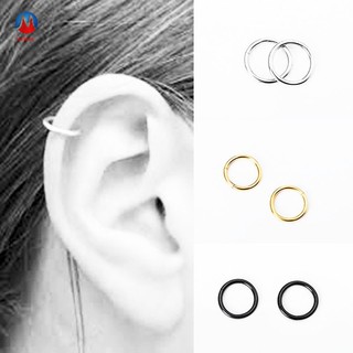 ✅COD❤✨ Ear studs 2pcs Stainless Steel Ring Hoop Ear Nose Lip Cartilage Tragus Helix Pierc Body Jewel