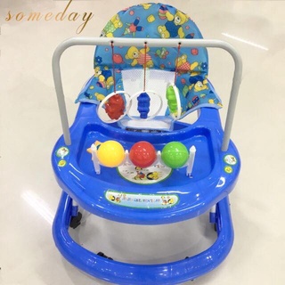 Children Car Baby Walker with Adjustable Height 7-18 Months Soft Cushion Baby WalkerHome Living Deco