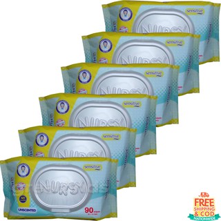 COD Set of 6 Nursy Baby Wipes Sensitive 80 + 10 Sheets FREE!