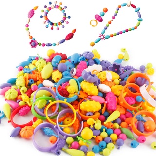 400Pcs Pop Beads Toys Colorful Art Crafts For Girls Bracelet Snap Bead Toy Jewelry Accessories Puzzl