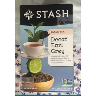 Stash Tea Decaf Earl Grey (Black Tea, 18 Tea Bags)