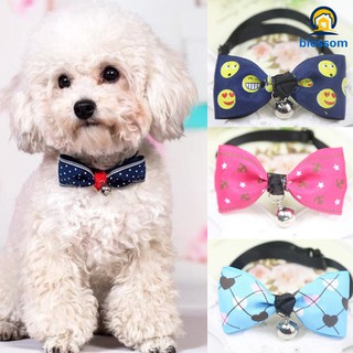 Cat Dog Collar Tie With Bell Adjustable Necktie Puppy Kitten Bowtie Pet Supplies