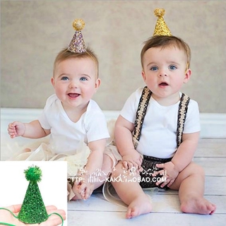 Shiny and cute birthday party decoration top hat little pointed hat birthday party hat