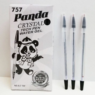 25pcs/Box Panda Crystal Water Gel Ballpen 0.7mm Black Blue Red Crystal Tech Pen